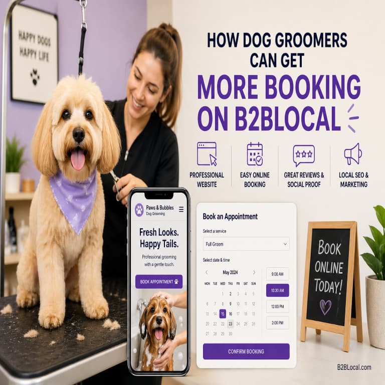 increase booking for dog grooming on B2BLocal