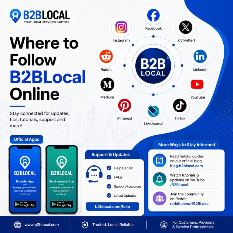 Follow Social Media Accounts of B2BLocal